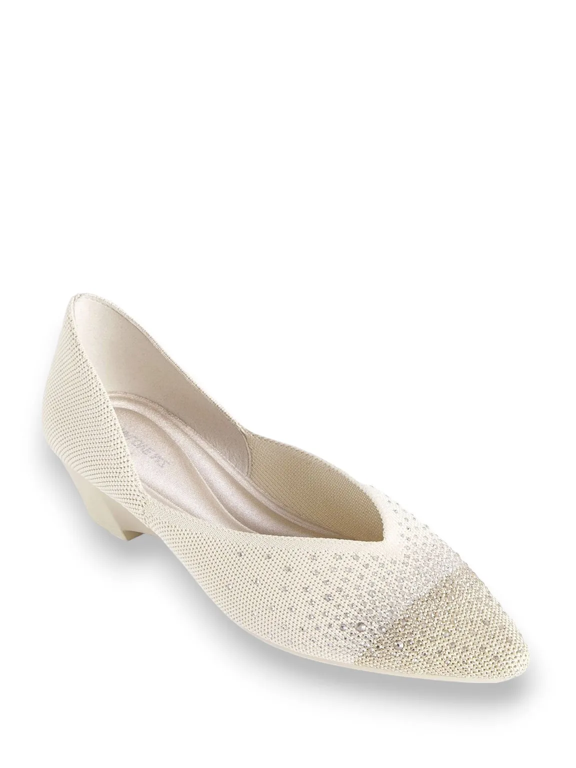 Basic Crystal Cap-Toe Platform Wedges