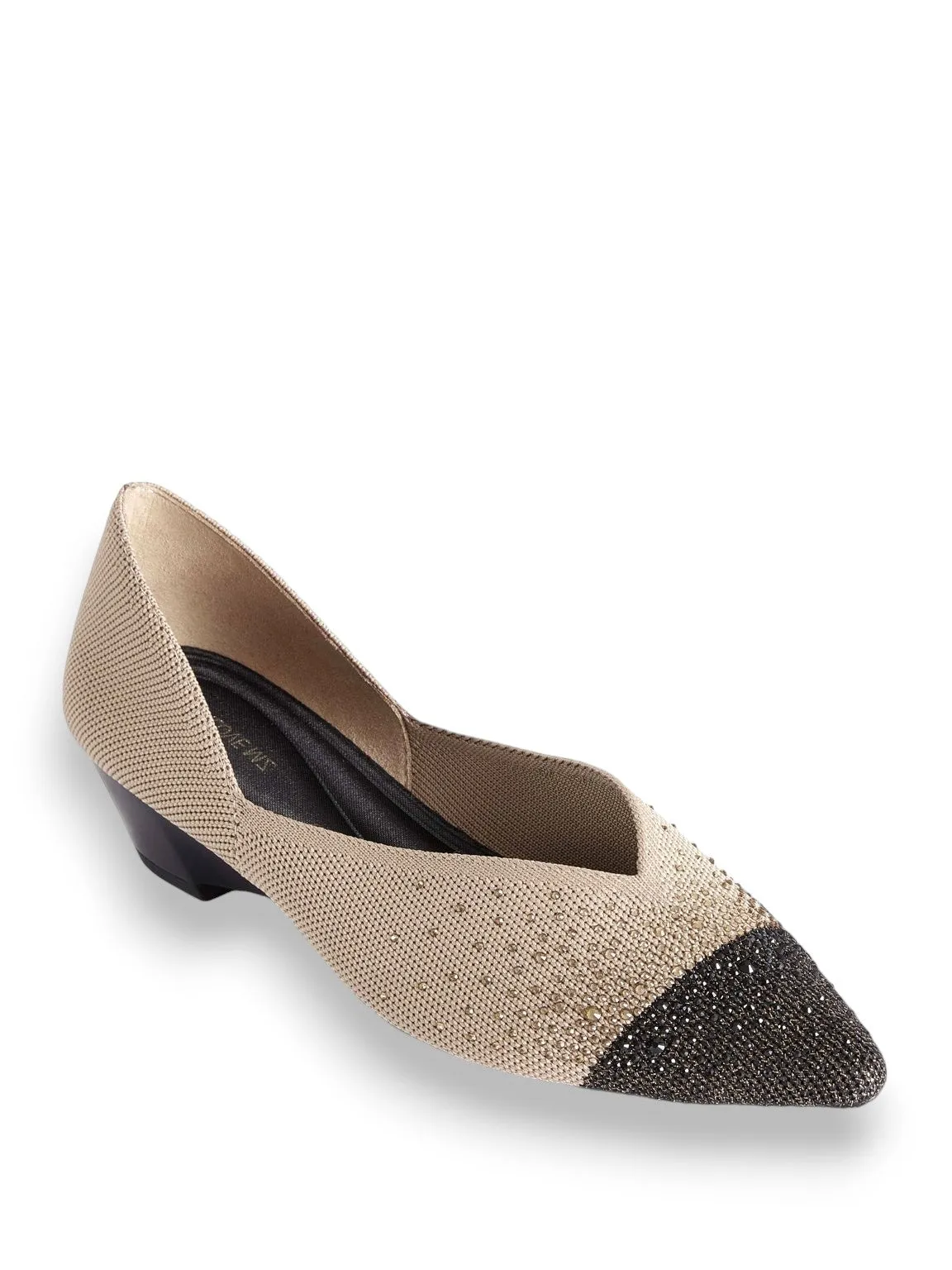 Basic Crystal Cap-Toe Platform Wedges