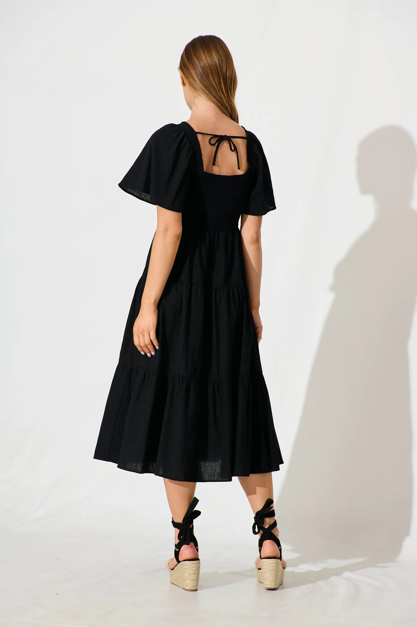 Black Midi Dress by Akino