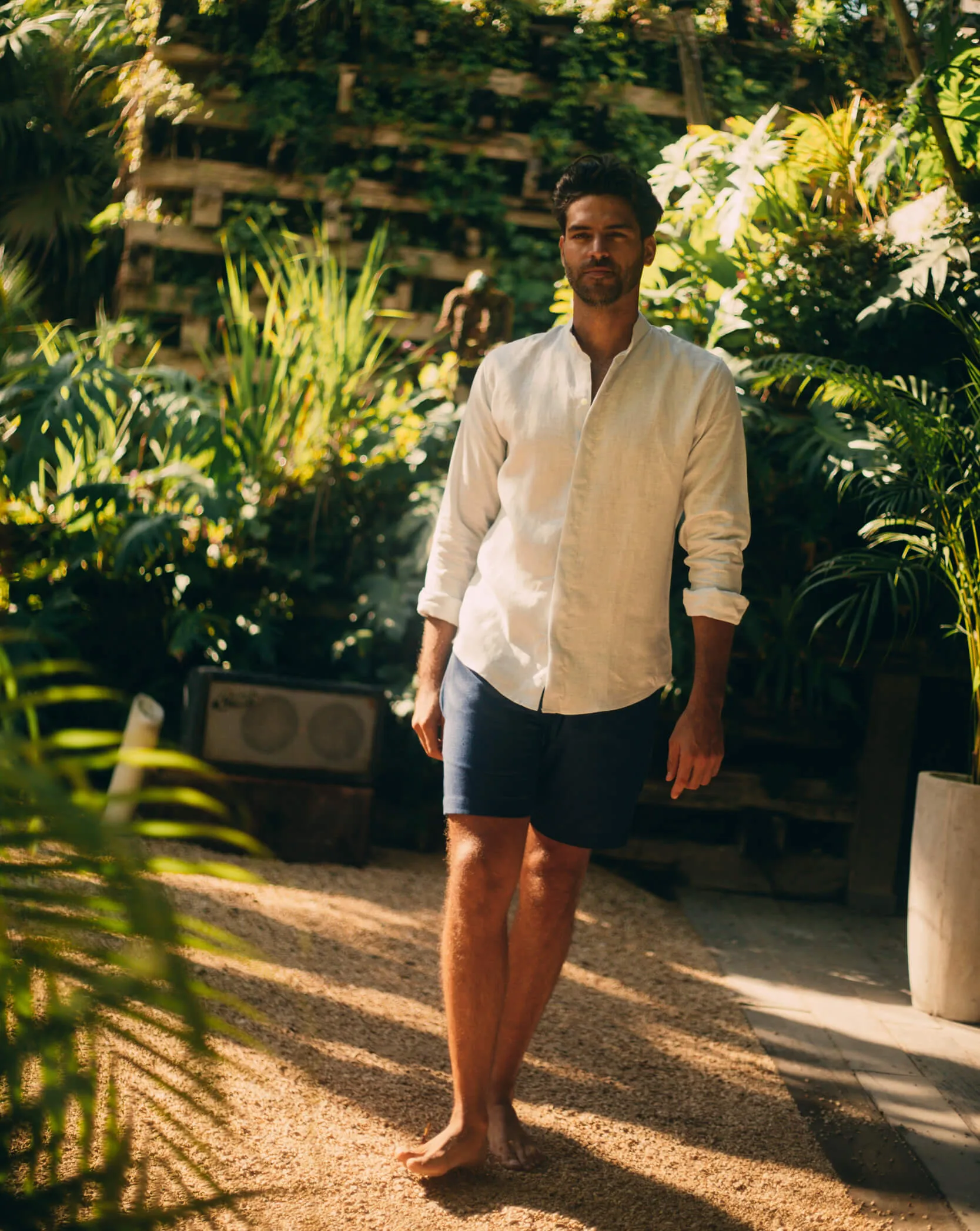 CAPRI Linen Bermudas - Navy Blue