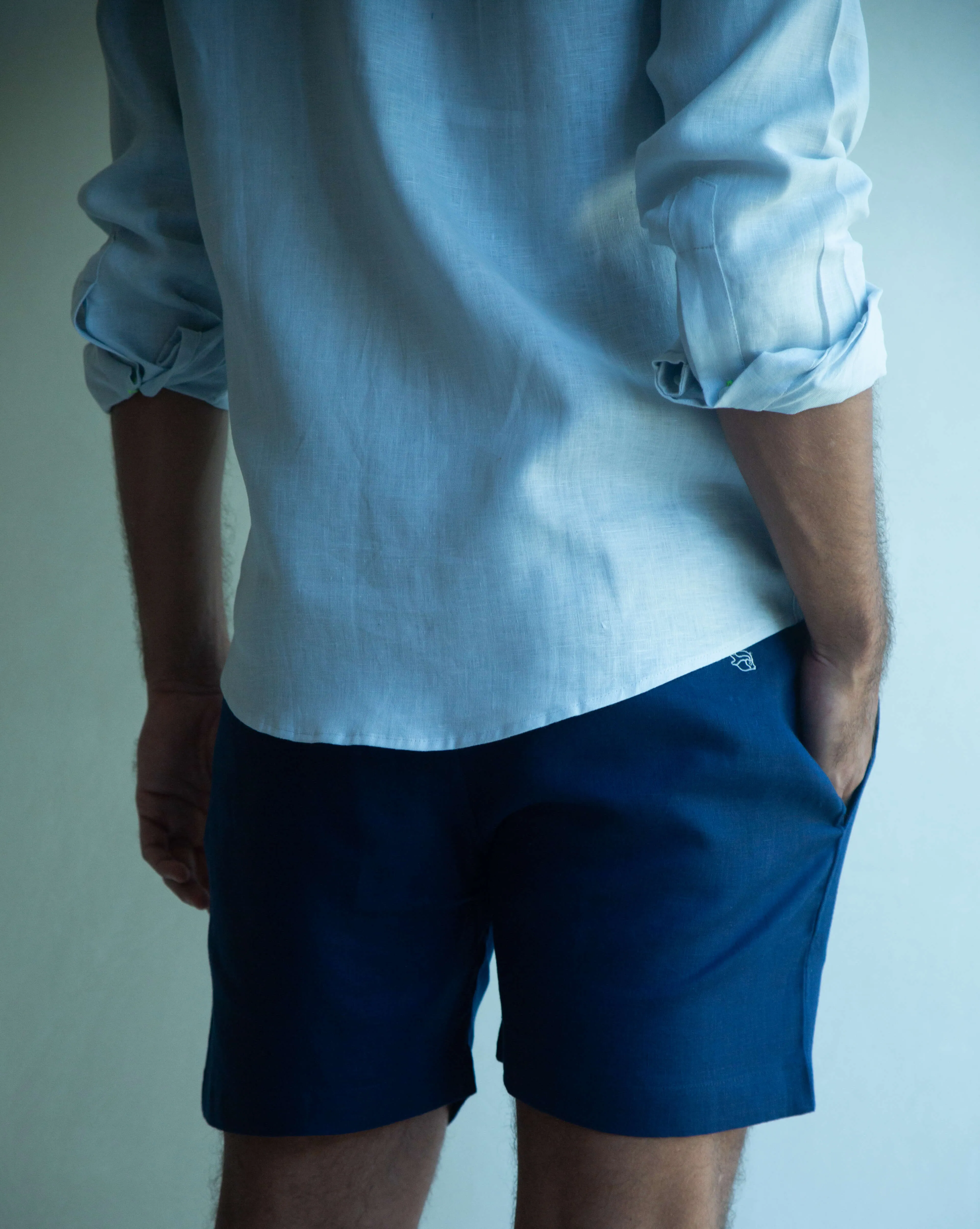 CAPRI Linen Bermudas - Navy Blue