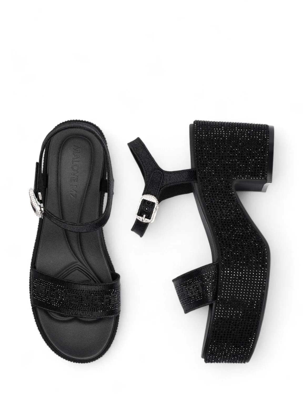 Crystal Glistening Platform Wedges