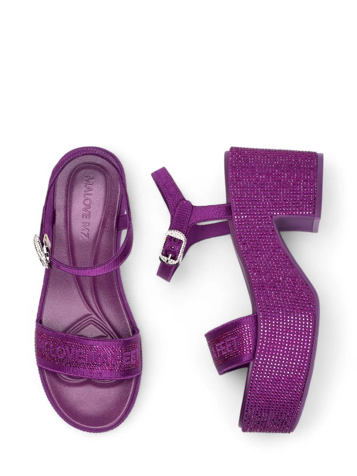 Crystal Glistening Platform Wedges