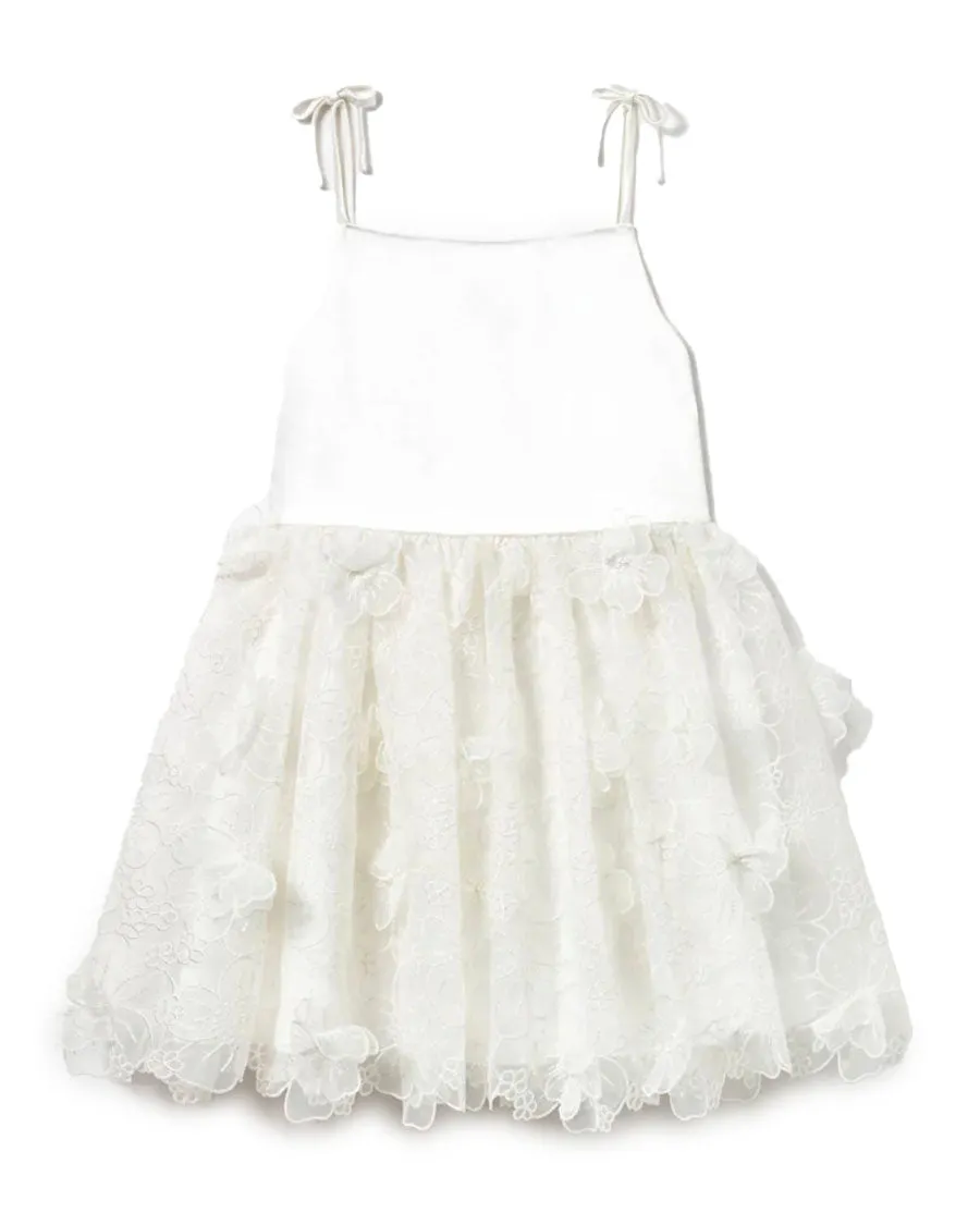 Embellished Tulle Dress - White