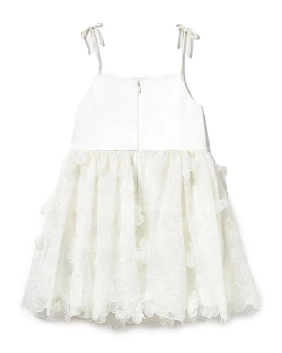 Embellished Tulle Dress - White