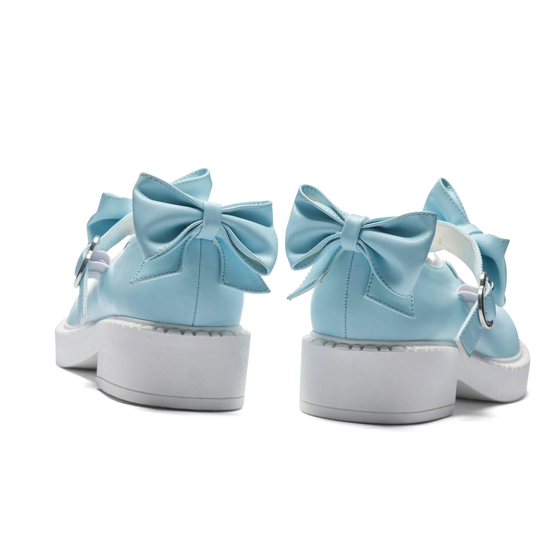 Fairy Lace Doily Mary Janes - Baby Blue
