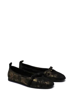 Free People Mania Bow Flat Bronze Age Metallic