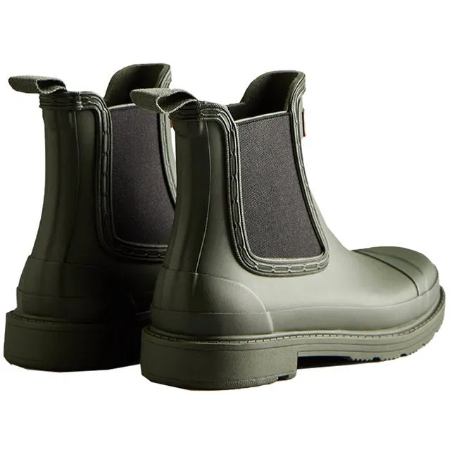 Hunter Wellies Womens Commando Chelsea Boot Olive