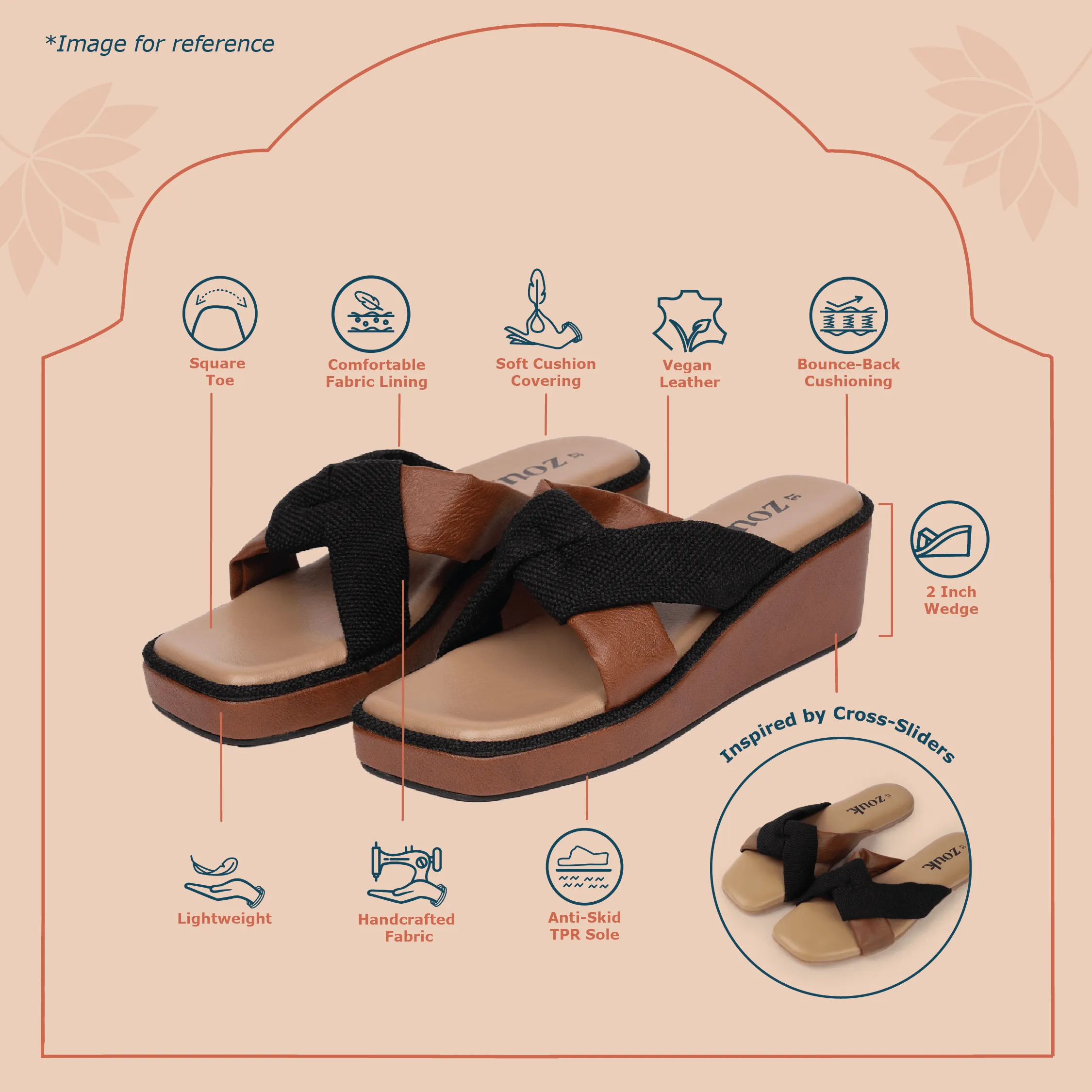Jet Black Cross Wedges