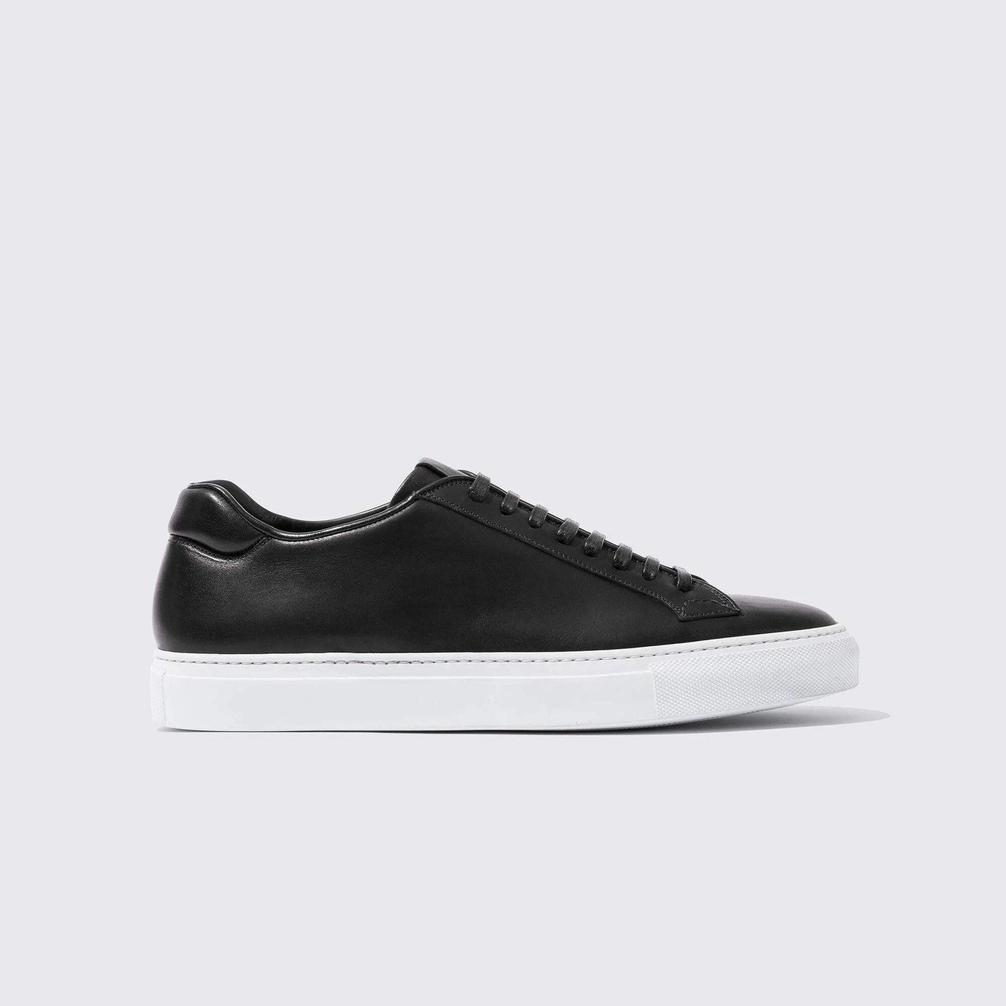 Luxury Edition - Artisian Made Black Italian Leather Logan Lace Up Sneakers - AW24