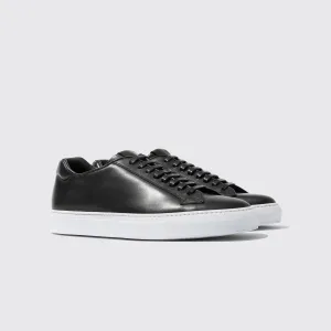 Luxury Edition - Artisian Made Black Italian Leather Logan Lace Up Sneakers - AW24