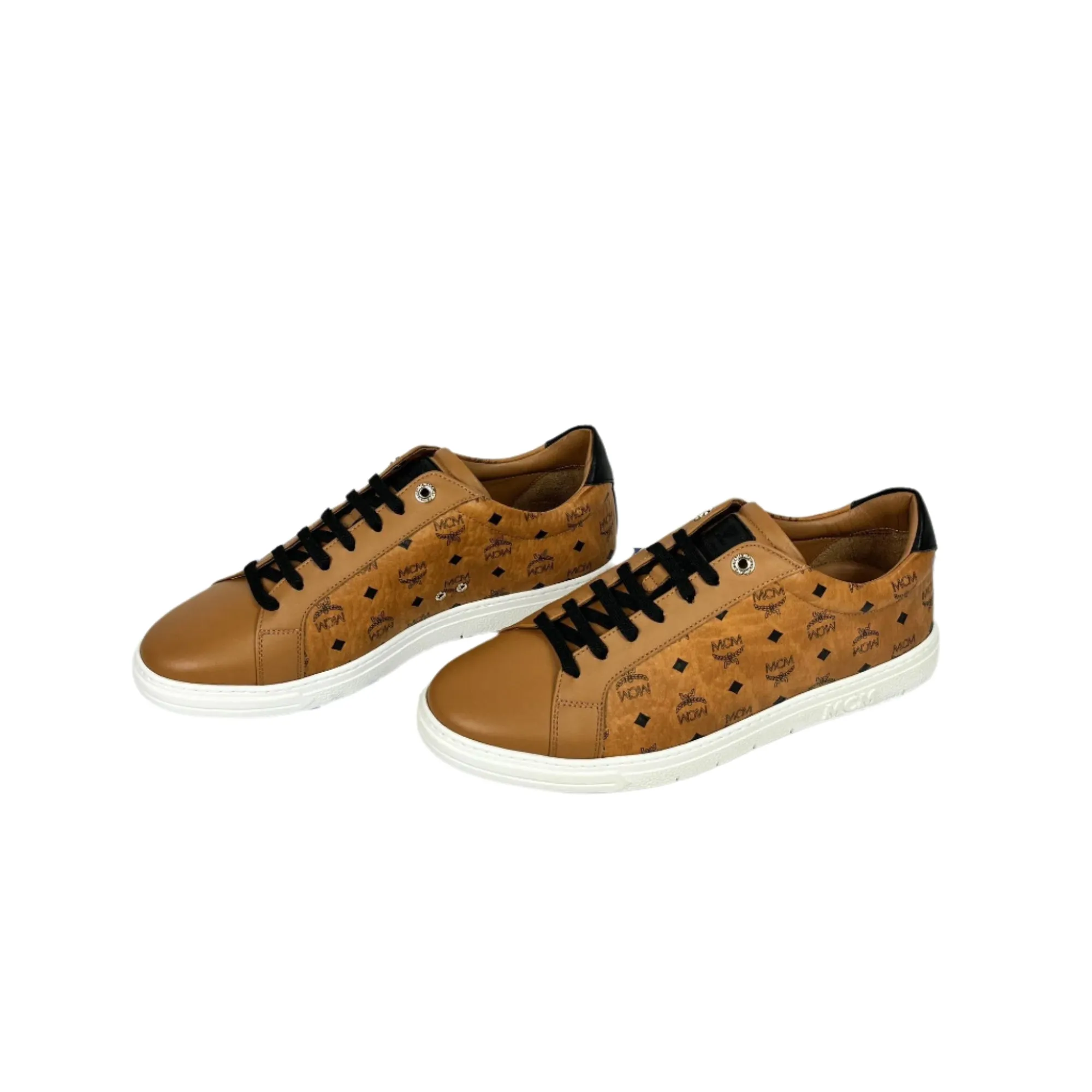 MCM Terrain Derby Visetos Cognac Low Top Sneakers