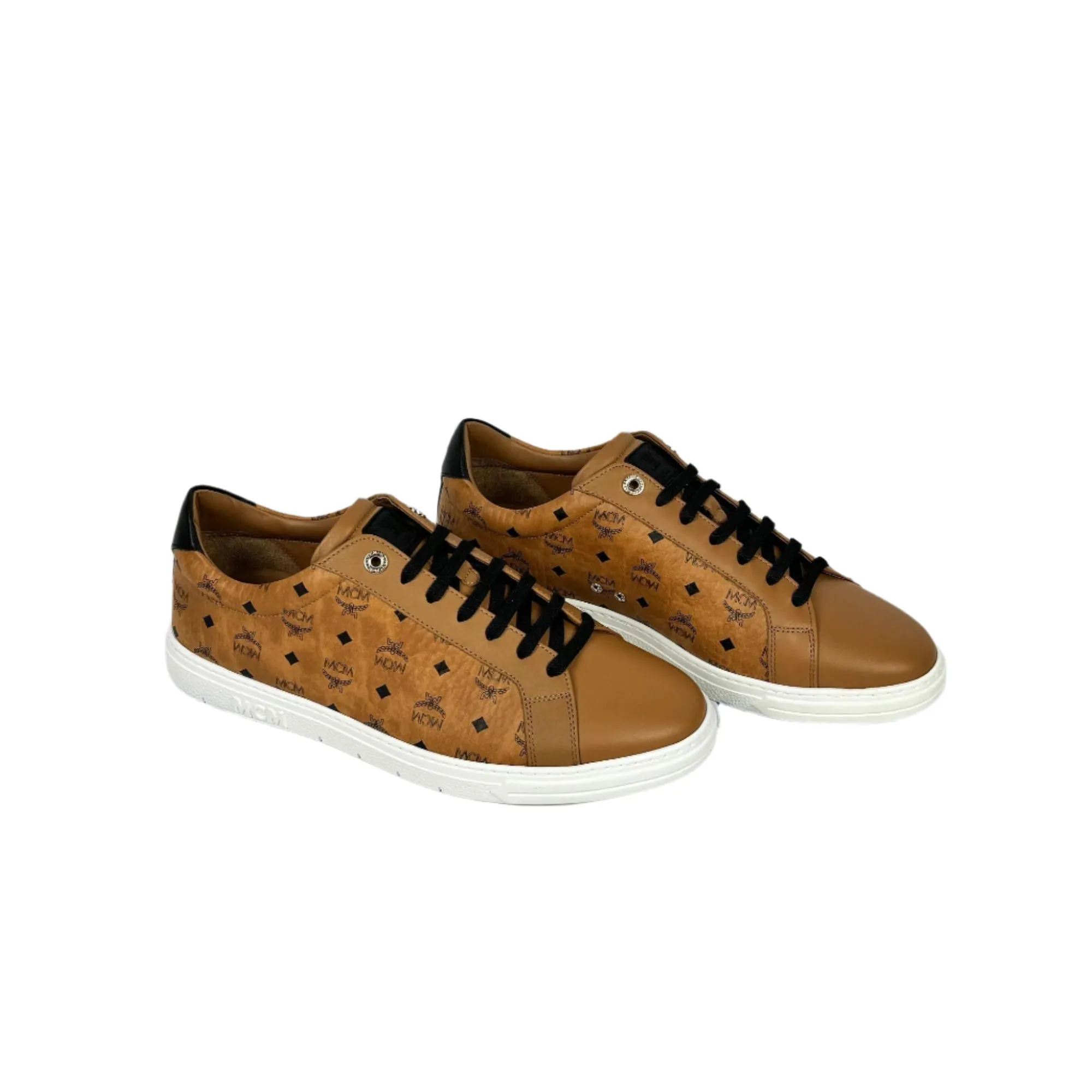 MCM Terrain Derby Visetos Cognac Low Top Sneakers