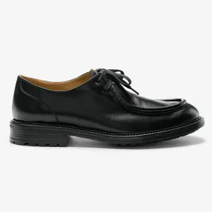 Men's Black Smooth Calf Leather Tuscan Derby Boot From Del Toro Shoes