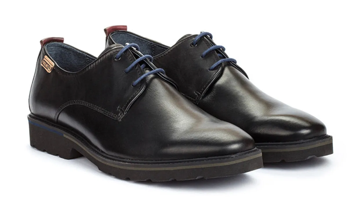 Pikolinos M9M-4201C1 Black Mens 3 Eyelet Lace Up Made In Spain