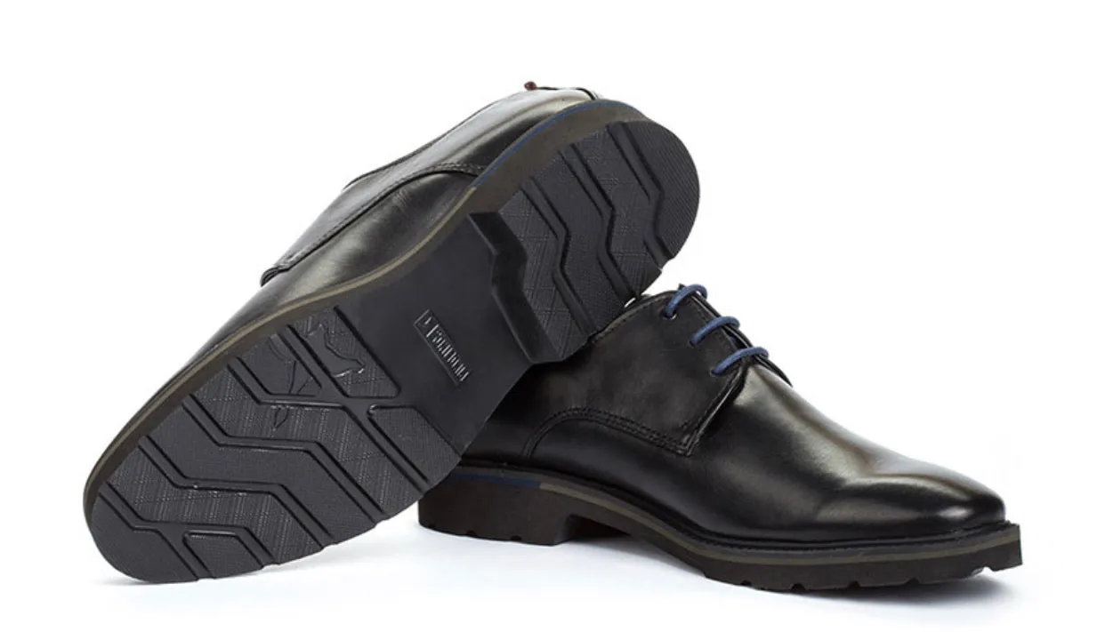 Pikolinos M9M-4201C1 Black Mens 3 Eyelet Lace Up Made In Spain