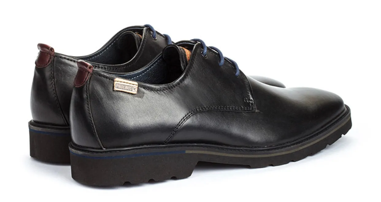 Pikolinos M9M-4201C1 Black Mens 3 Eyelet Lace Up Made In Spain