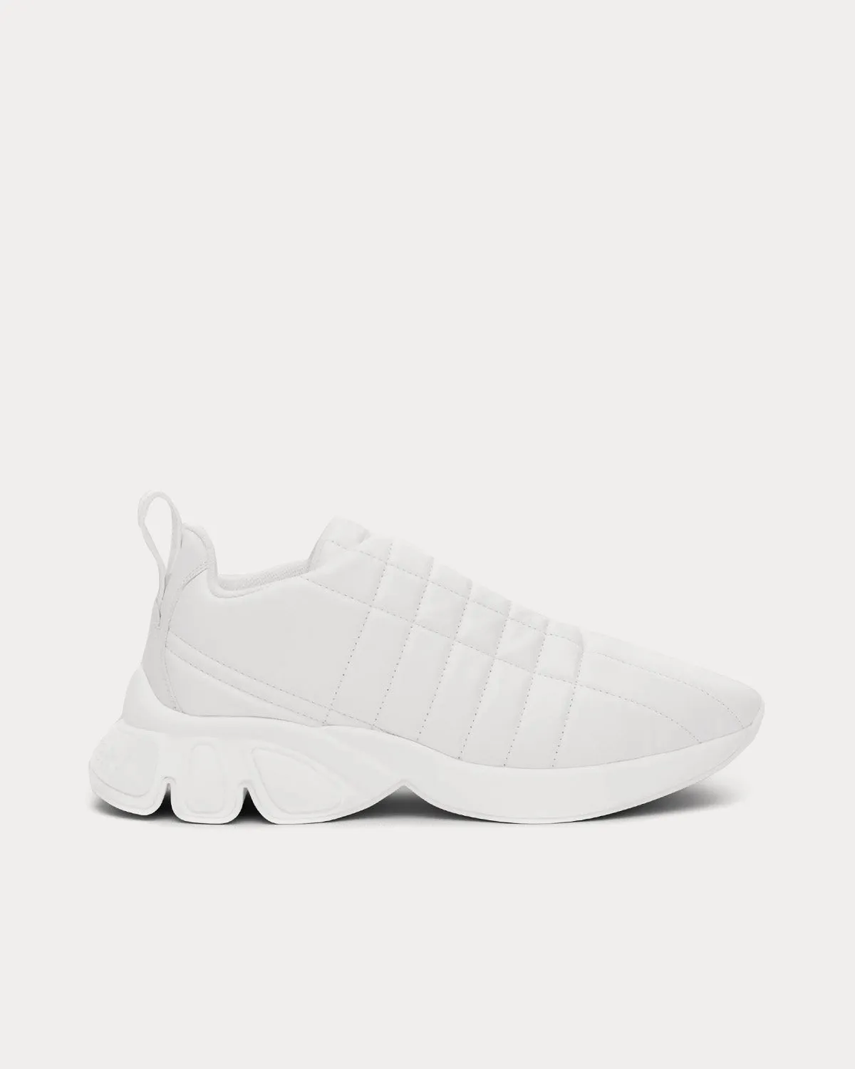 Quilted Leather Classic White Low Top Sneakers