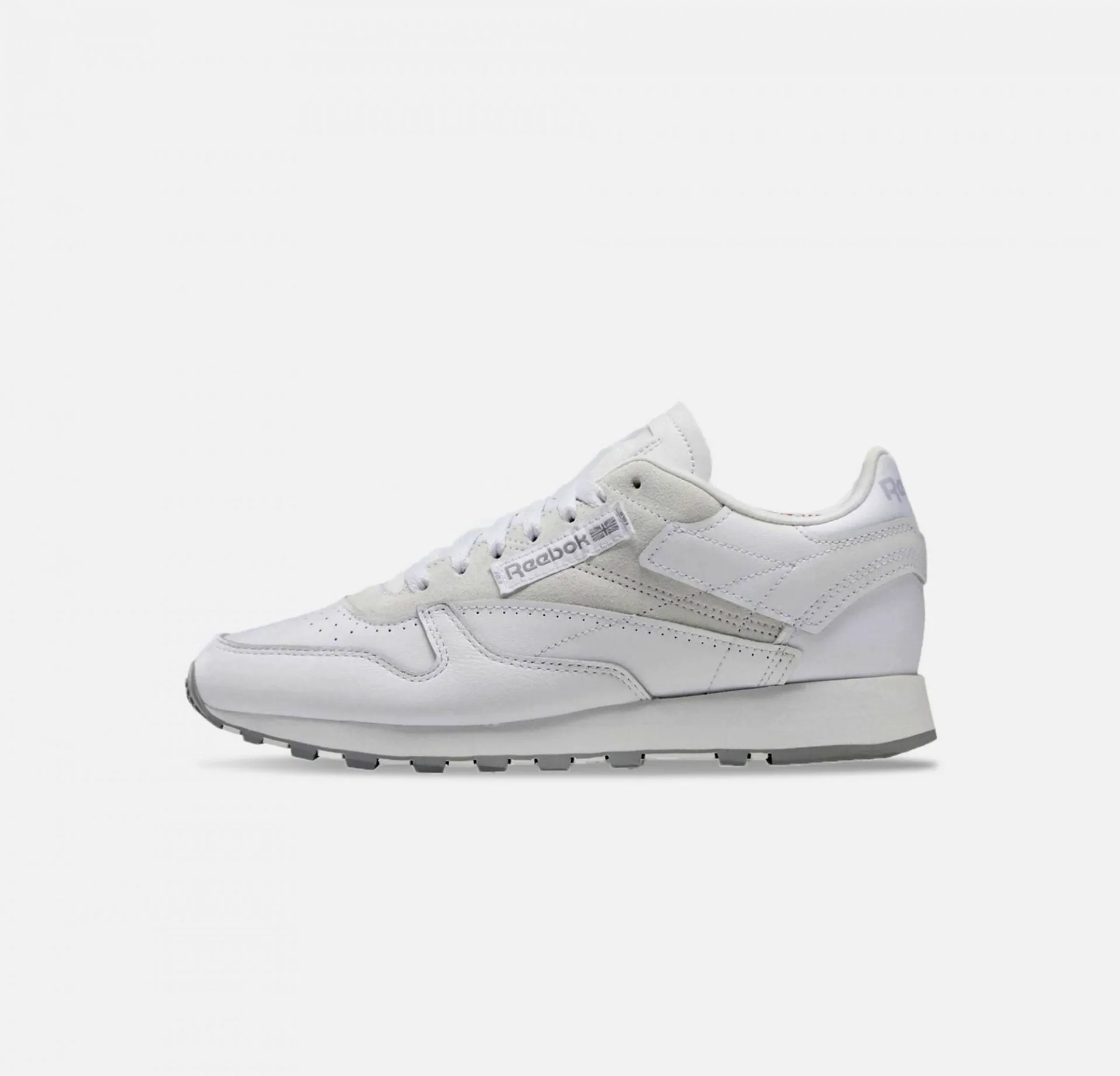 Reebok | CLASSIC LEATHER  { WHITE / PURE GREY
