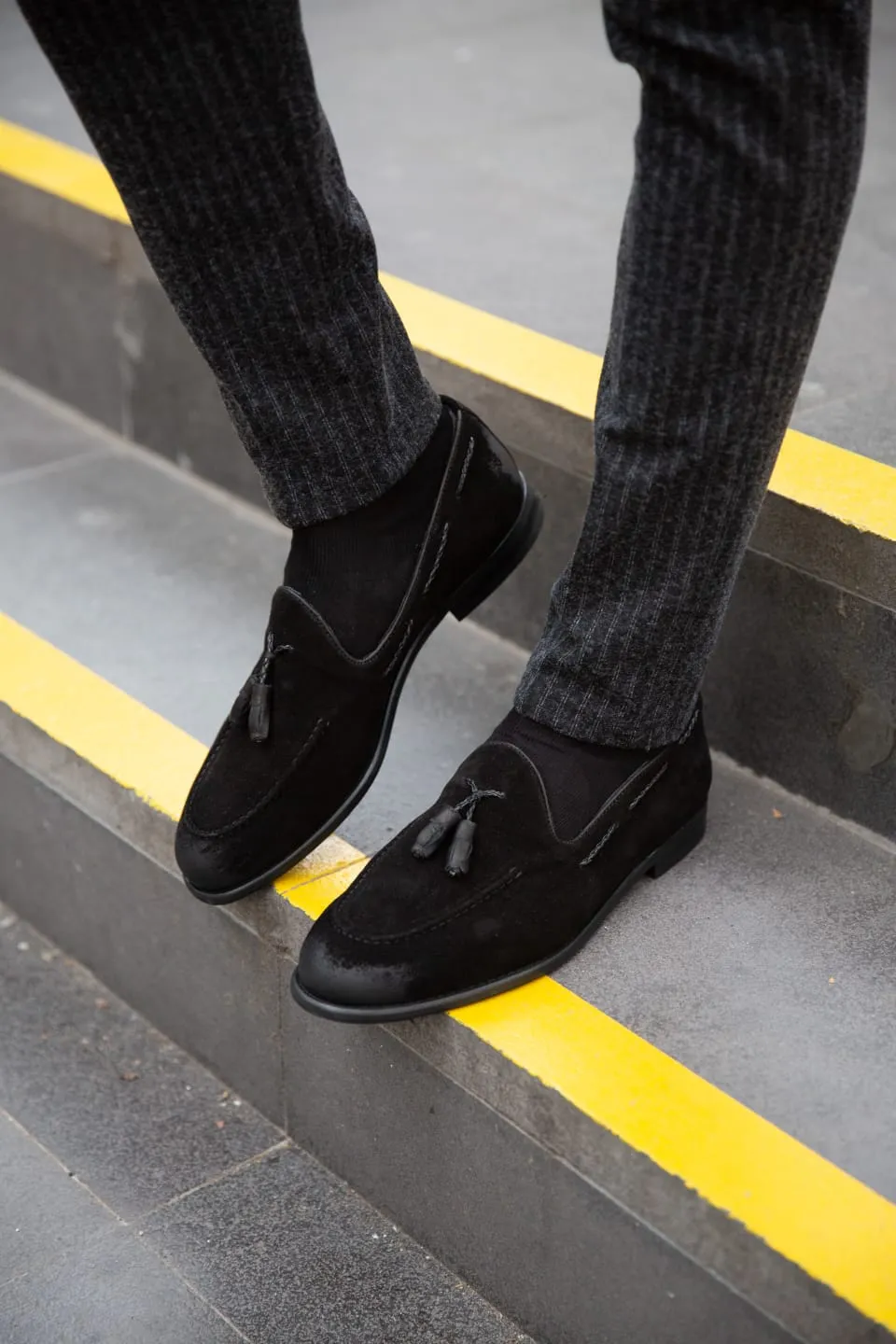 Special Edition Sardinelli Suede Black Loafers