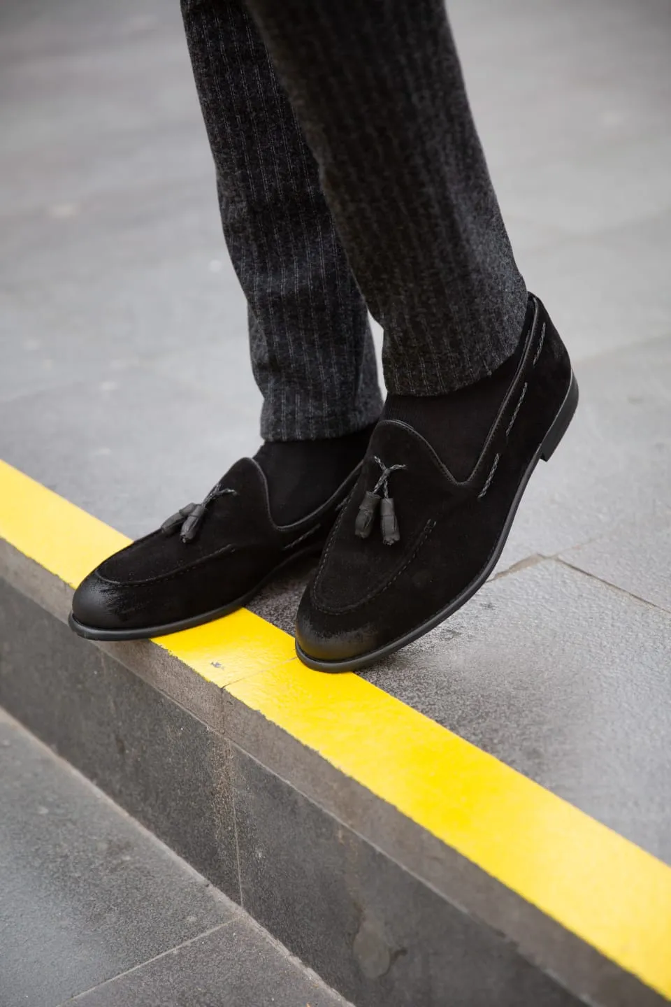 Special Edition Sardinelli Suede Black Loafers