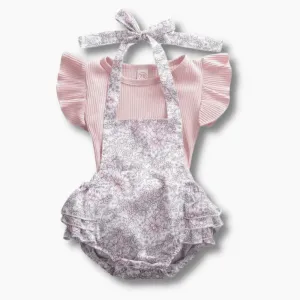 Top With Floral Overalls