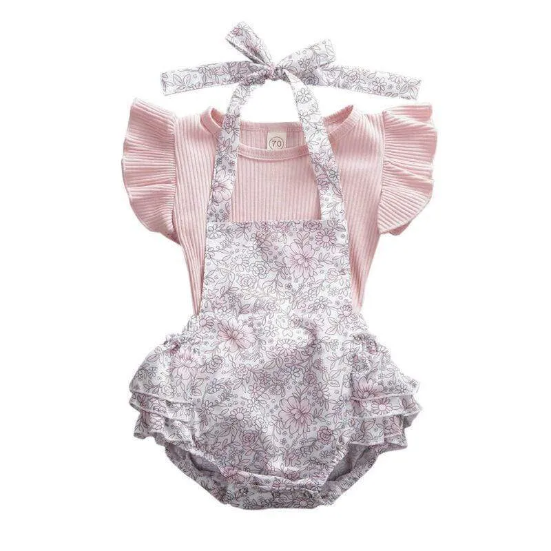 Top With Floral Overalls