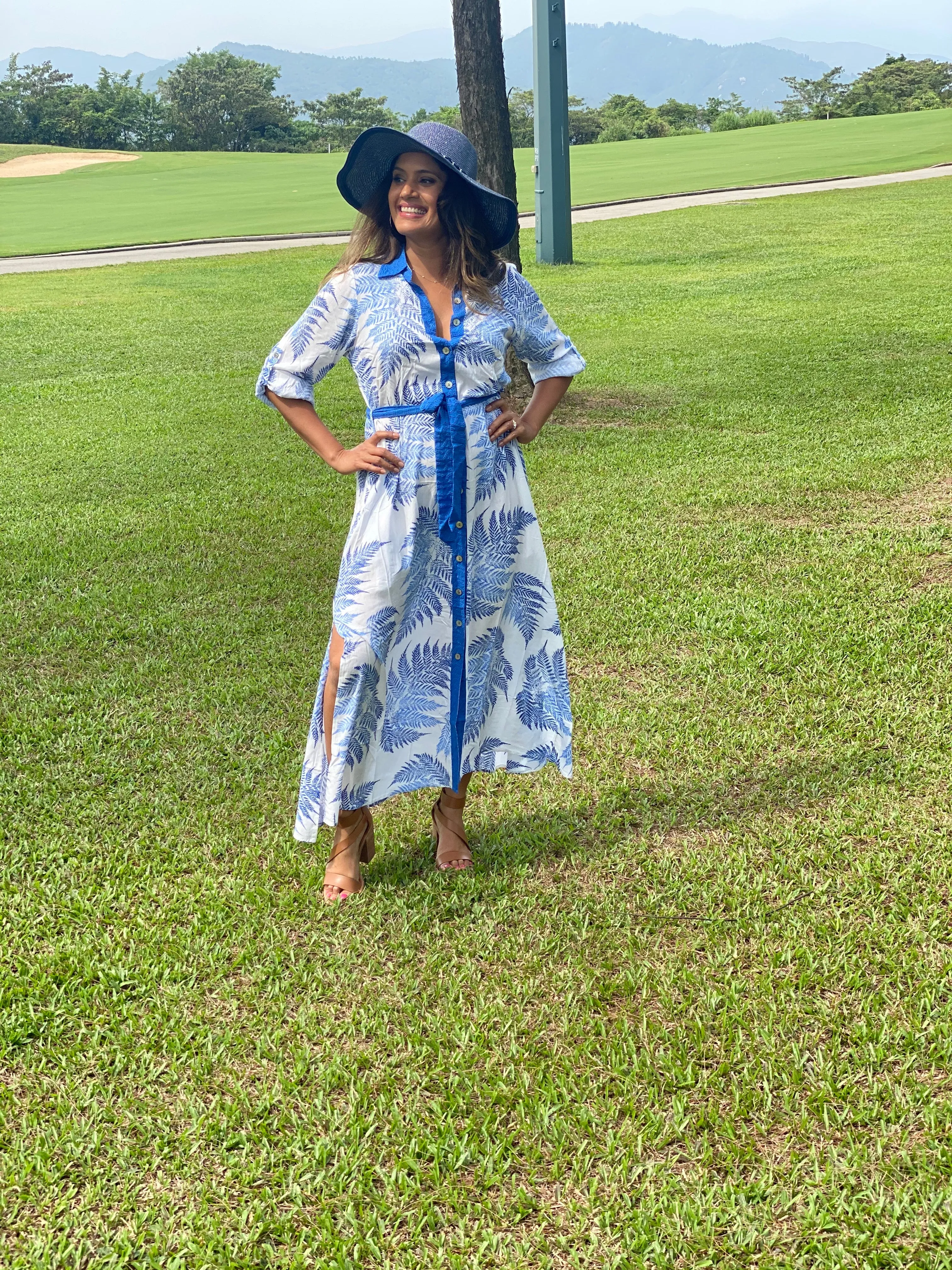 Tropical shirt dress (Long Full sleeves)