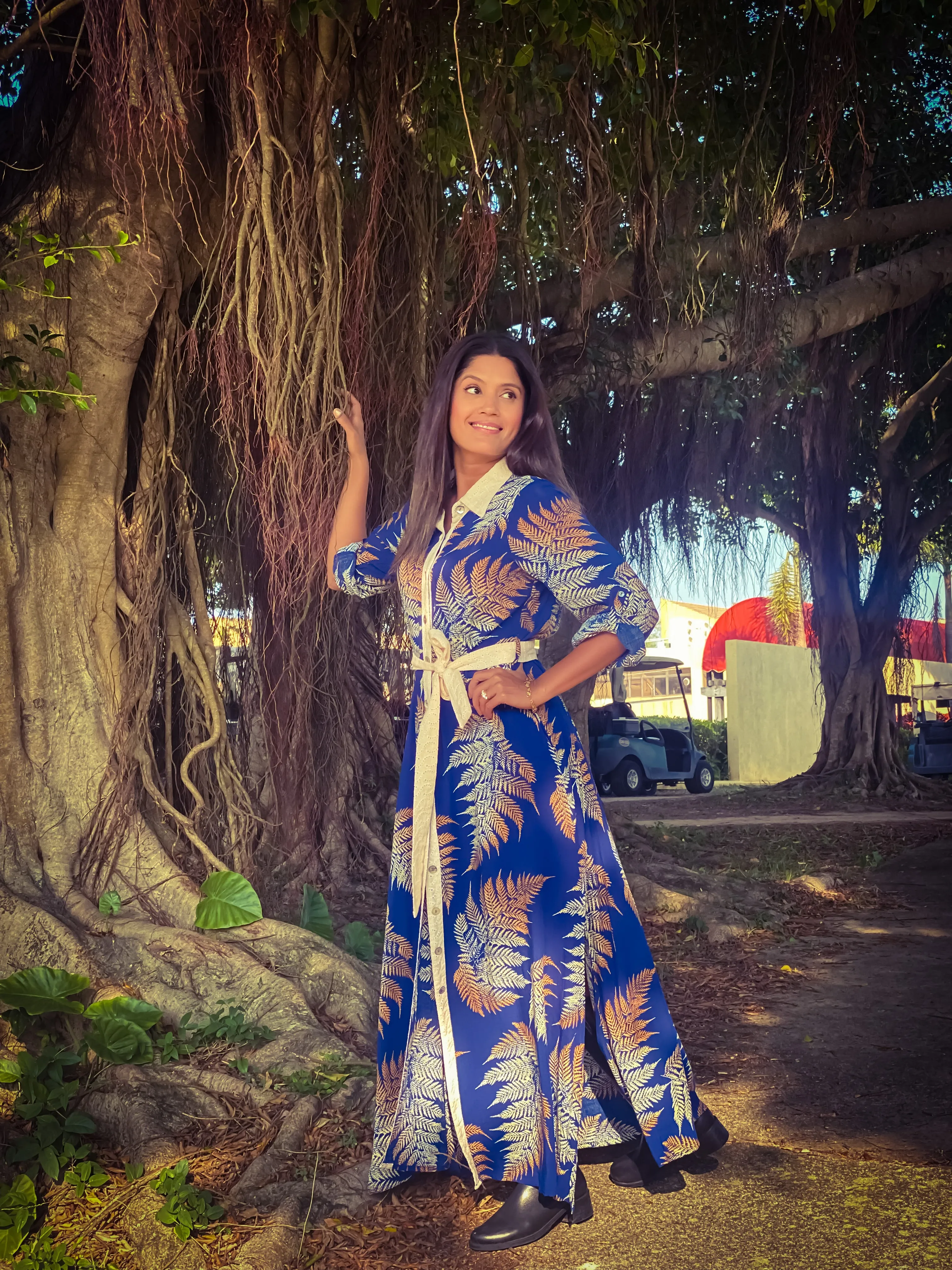 Tropical shirt dress (Long Full sleeves)
