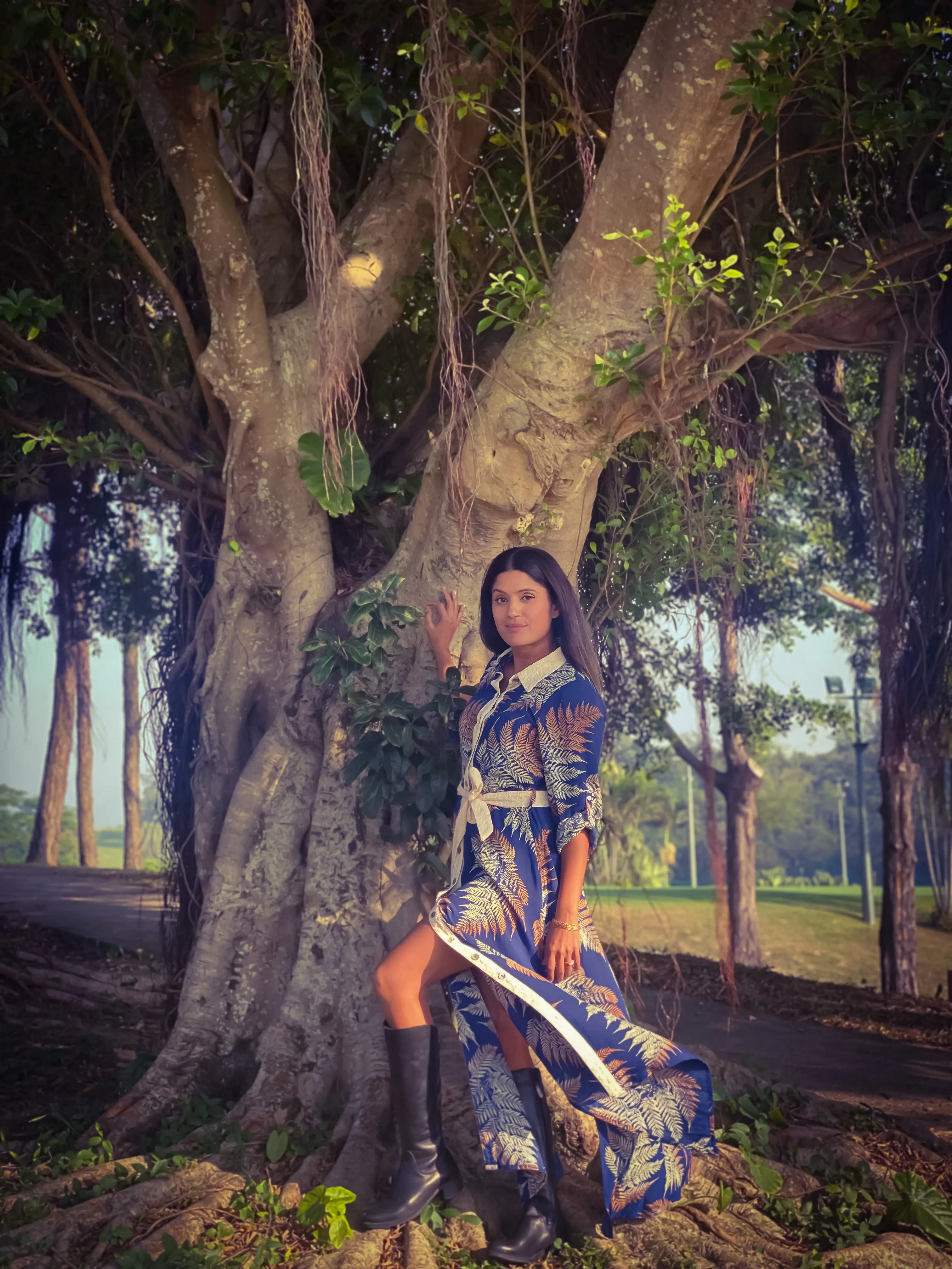 Tropical shirt dress (Long Full sleeves)